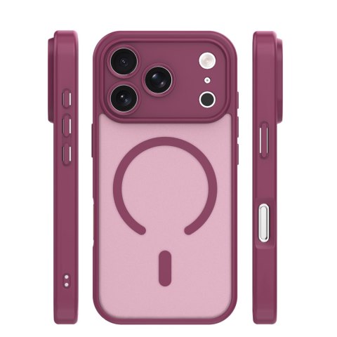 Nakładka Mag Matt do iPhone 17 Pro / 18 Pro 6,3'' bordowa camera protection
