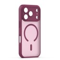 Nakładka Mag Matt do iPhone 17 Pro Max 6,9" / 18 Pro Max 6,9" bordowa camera protection