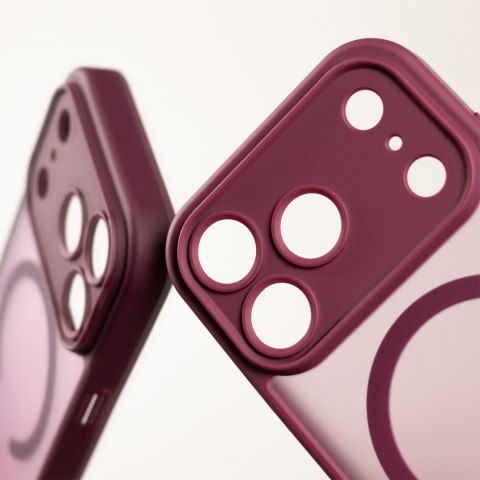 Nakładka Mag Matt do iPhone 17 Pro Max 6,9" / 18 Pro Max 6,9" bordowa camera protection