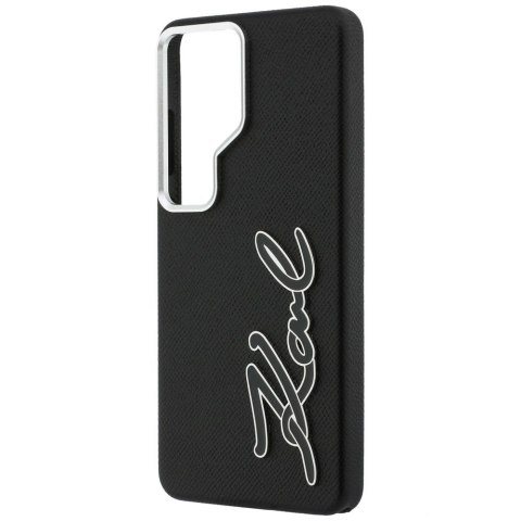 Etui Karl Lagerfeld Grained Signature Metal Resin Logo na Samsung Galaxy S26 Ultra - czarne