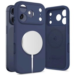 Etui Tech-Protect Silicone MagSafe na iPhone 17 Pro - granatowe