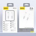 Kabel Dudao L25SX 30 W USB-C - Lightning z miękkim silikonowym oplotem 2 m - biały