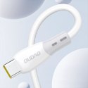 Kabel Dudao L25SC 60 W USB-C - USB-C z miękkim silikonowym oplotem 2 m - biały