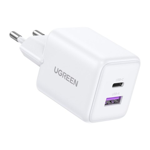 Ładowarka sieciowa Ugreen X516 USB + USB-C, GaN, 30W (biała)