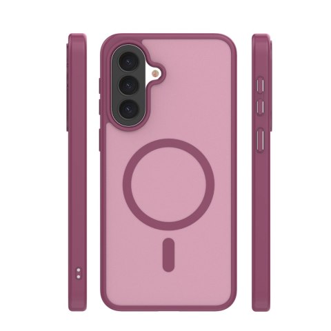 Nakładka Mag Matt do Samsung Galaxy A57 bordowa big hole
