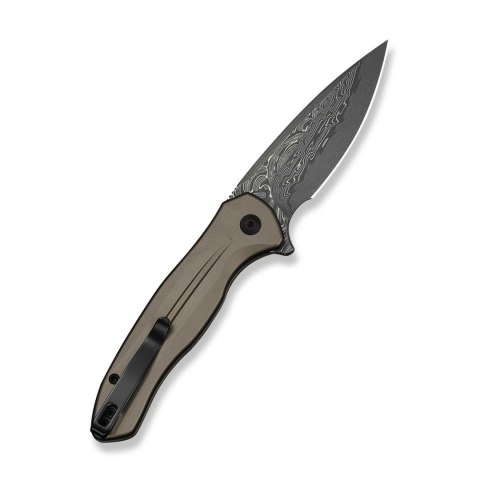 CIVIVI Kitefin Button Lock Damast Grey Nóż EDC Flipper Aluminium