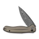 CIVIVI Kitefin Button Lock Damast Grey Nóż EDC Flipper Aluminium