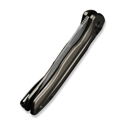 CIVIVI Kitefin Button Lock Damast Grey Nóż EDC Flipper Aluminium