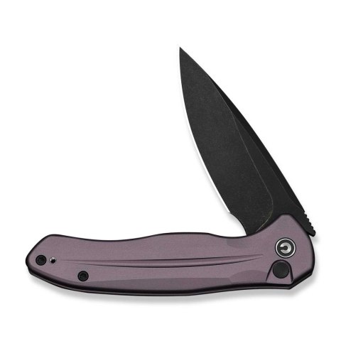 CIVIVI Kitefin Button Lock Purple Nóż EDC Flipper Aluminium