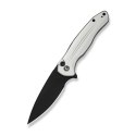 CIVIVI Kitefin Button Lock Silver Nóż EDC 14C28N Flipper