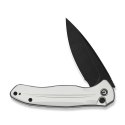 CIVIVI Kitefin Button Lock Silver Nóż EDC 14C28N Flipper