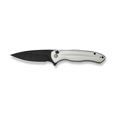 CIVIVI Kitefin Button Lock Silver Nóż EDC 14C28N Flipper