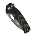 CIVIVI Vexron Damast Nóż EDC Button Lock G10 Black Green