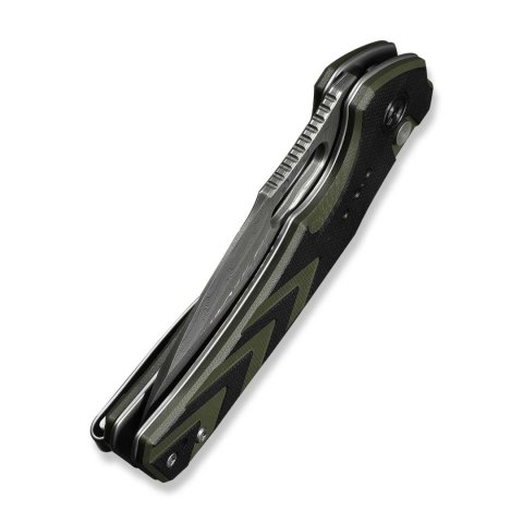 CIVIVI Vexron Damast Nóż EDC Button Lock G10 Black Green