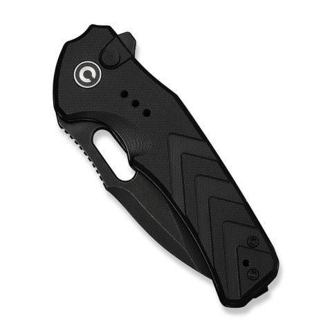 CIVIVI Vexron All Black Nóż EDC Button Lock 14C28N G10