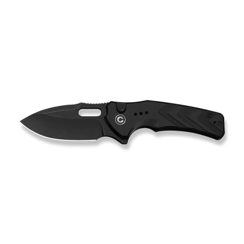 CIVIVI Vexron All Black Nóż EDC Button Lock 14C28N G10