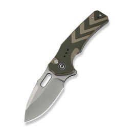 CIVIVI Vexron G10 Green Tan Nóż EDC Button Lock 14C28N