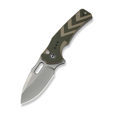 CIVIVI Vexron G10 Green Tan Nóż EDC Button Lock 14C28N