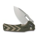 CIVIVI Vexron G10 Green Tan Nóż EDC Button Lock 14C28N