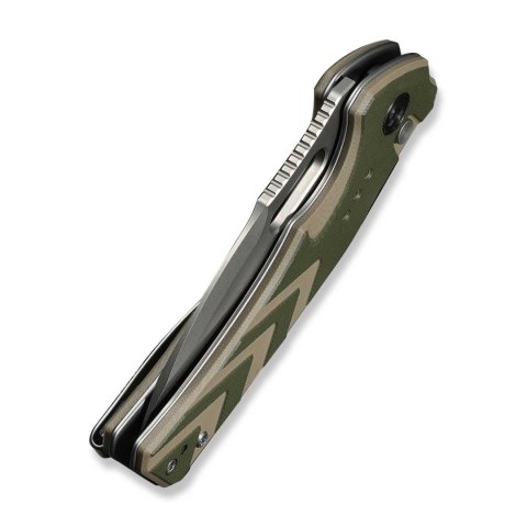 CIVIVI Vexron G10 Green Tan Nóż EDC Button Lock 14C28N