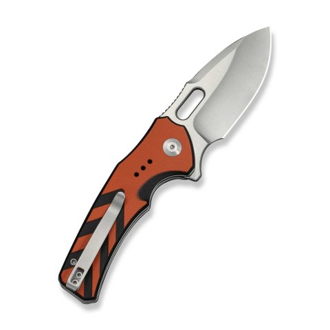 CIVIVI Vexron Orange Black Nóż EDC Button Lock 14C28N G10