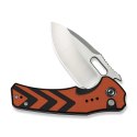 CIVIVI Vexron Orange Black Nóż EDC Button Lock 14C28N G10