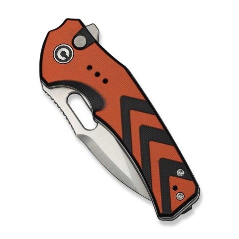 CIVIVI Vexron Orange Black Nóż EDC Button Lock 14C28N G10