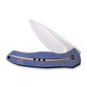 WE Knife Kitefin Blue Titanium Nóż EDC S35VN Frame Lock