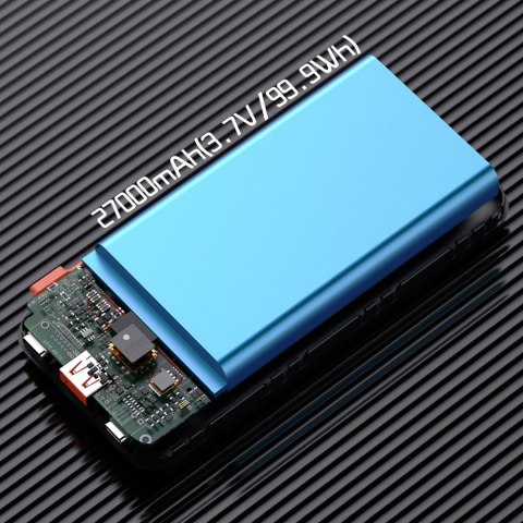 Powerbank Dudao K15Max 30000mAh PD 22.5W z kablami USB-C i Lightning - biały