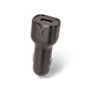 Setty ładowarka samochodowa 1x USB 2,4A czarna + kabel USB-C 1,0 m NEW