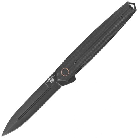 Nóż składany Fox Pacifico Black PVD Titanium, Black Stonewashed PVD MagnaCut by Bob Terzuola (FX-ATC-OG02 TIPVDSW)