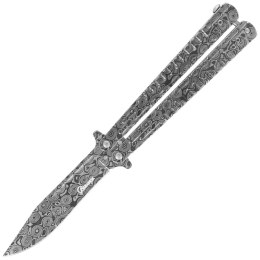 Nóż składany motylek Martinez Albainox Balisong 3D Damascus Pattern Steel, 3D Damascus Pattern 3Cr13Mov (02218)