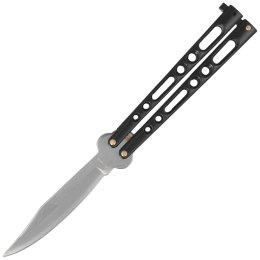 Nóż składany motylek Martinez Albainox Balisong, Black Zamak, Mirror 3Cr13Mov (02053-N)