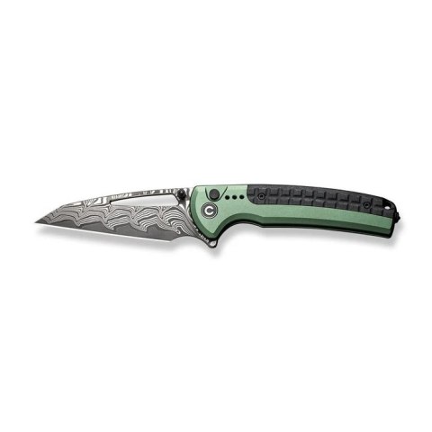 Nóż CIVIVI Sentinel Strike Damast Green Button Lock EDC