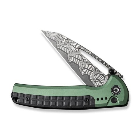 Nóż CIVIVI Sentinel Strike Damast Green Button Lock EDC
