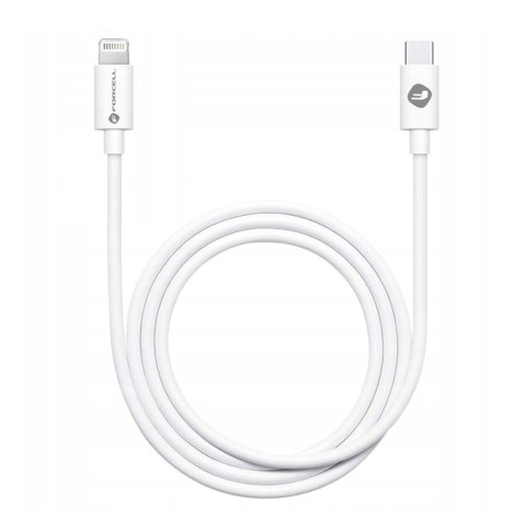 Kabel USB C do Lightning Forcell F-Energy PD 27W Tuba 1 m C291 biały