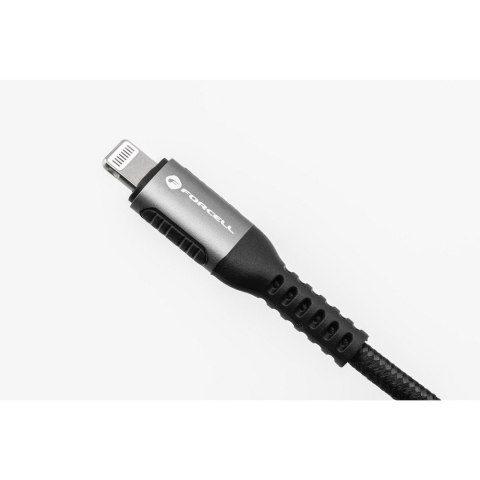 Kabel USB C do Lightning Forcell F-Energy PD 3A 27W Cafule 1,2 m C259 czarny