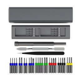 Zestaw śrubokrętów precyzyjnych / wkrętaków serwisowych, bitów 30w1 aluminium