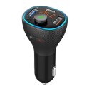 ART transmiter FM bluetooth 5.0 + USB A QC3.0 + Typ C (total 30W) FM-73 czarny