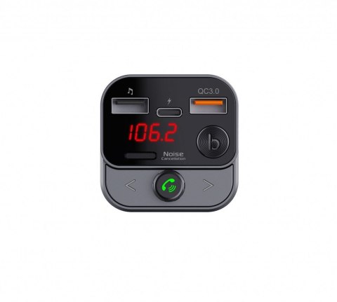 ART transmiter FM bluetooth 5.0 + USB A QC3.0 + Typ C (total 30W) FM-84B czarny