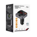 ART transmiter FM bluetooth 5.0 + USB A QC3.0 + Typ C (total 30W) FM-84B czarny