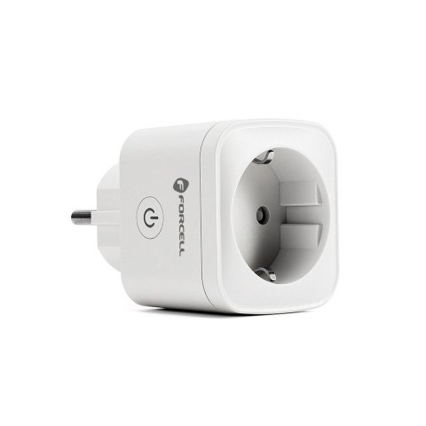 Inteligentne gniazdko 230V Forcell F-Energy EU02 z WiFi, programatorem i wsparciem dla Tuya / Amazon Alexa białe