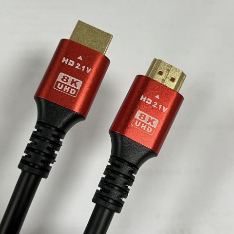 Kabel HDMI 2.1 8K 60Hz / 4K 120Hz - Ultra High Speed, HDR, eARC, VRR, 48Gbps 1 m czarny