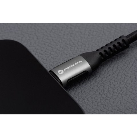 Kabel USB C do Lightning Forcell F-Energy PD 3A 27W Cafule 2 m C259 czarny