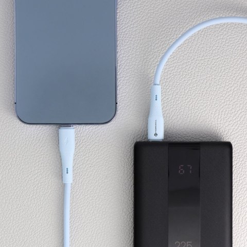 Kabel USB C do Lightning Forcell F-Energy PD 3A 27W Silicone 1 m C346 niebieski