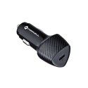 Ładowarka samochodowa Forcell F-Energy Carbon USB C QC3.0 PD 3A 20W + kabel USB C do USB C CC50-1C czarna