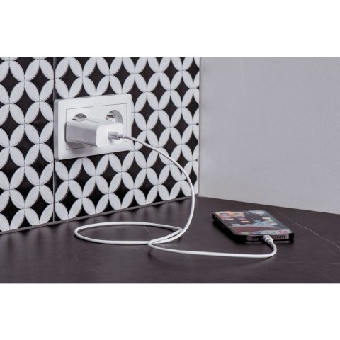 Ładowarka sieciowa do telefonu Forcell F-Energy USB C QC4.0 PD 3A 45W TFK-TC-45WPD biała
