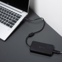 Uniwersalny zasilacz do laptopa 90W Forcell F-Energy USB C + 6 końcówek E856 czarny