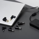 Uniwersalny zasilacz do laptopa 90W Forcell F-Energy USB C + 6 końcówek E856 czarny