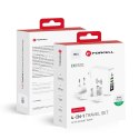 Wielofunkcyjna ładowarka Forcell F-Energy 4w1 2 x USB A + USB C 15W + power bank 8000mAh + ładowanie bezprzewodowe biała